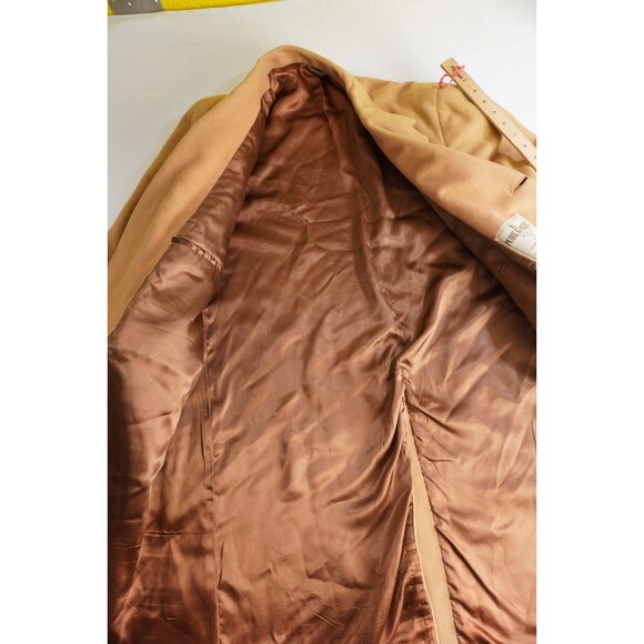 Vtg Camel Overcoat 100% Pure Cashmere Men's L Loomed/Tailored New England Manner - Picture 9 of 12